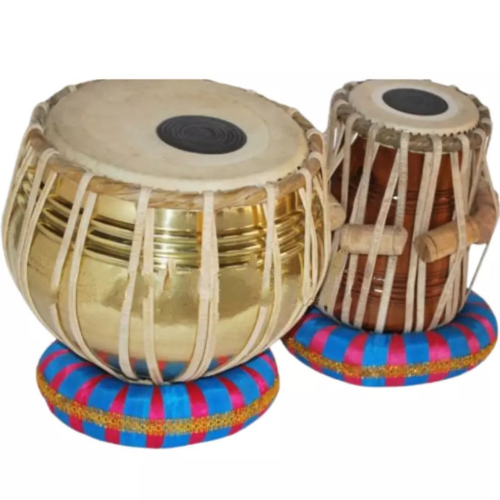 Tabla Drum Set Brass 4 KG, Handmade Professional + Classic + Folk Music Instruments