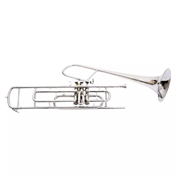 Brass Trombone Bb New 3 Valve Nickel Plated with Hard Case+Mouth piece by Avoxy International