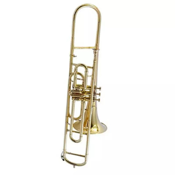 Valve Trombone New Bb Brass Finish Super Quality With Hard Case & Mouthpiece