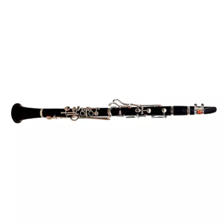 Clarinet Ebonite 13 Key B-Flat Brass Keys Nickel Plated by Avoxy International,extra Reed+Case