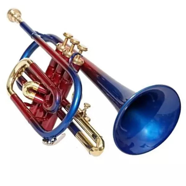 Cornet Trumpet Handmade Bb,Multi Color Lacquered+Brass Finish by Avoxy International with Case