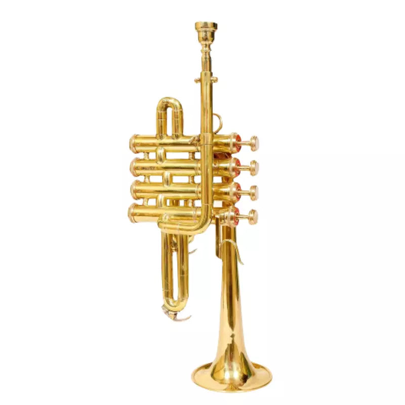 New Piccolo Trumpet Brass Handmade Bb,Brass Finish by Avoxy International with Case+Mouthpiece