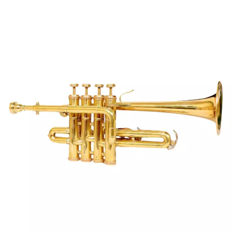 New Piccolo Trumpet Brass Handmade Bb,Brass Finish by Avoxy International with Case+Mouthpiece