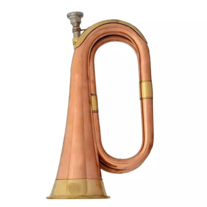 Bugle Handmade Copper+Brass Instrument for Scouts + Army + Students & Gifts by Avoxy International