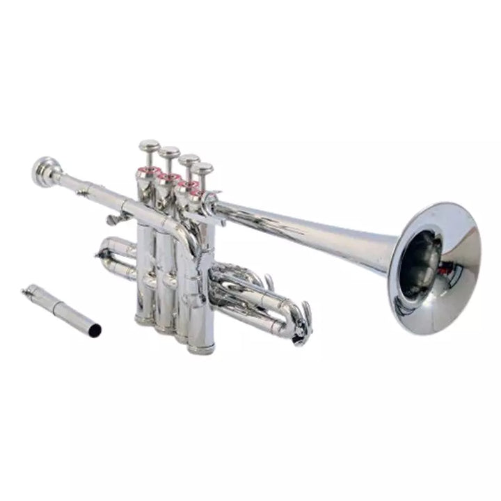 New Piccolo Trumpet Handmade Bb, Nickel Plated by Avoxy International with Case+Mouthpiece