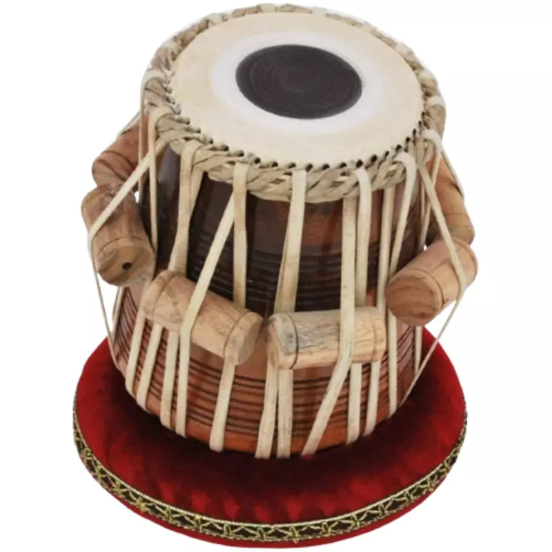 Tabla Set Brass 4 KG + Red Color, Professional+ Classic+ Folk Music Instruments