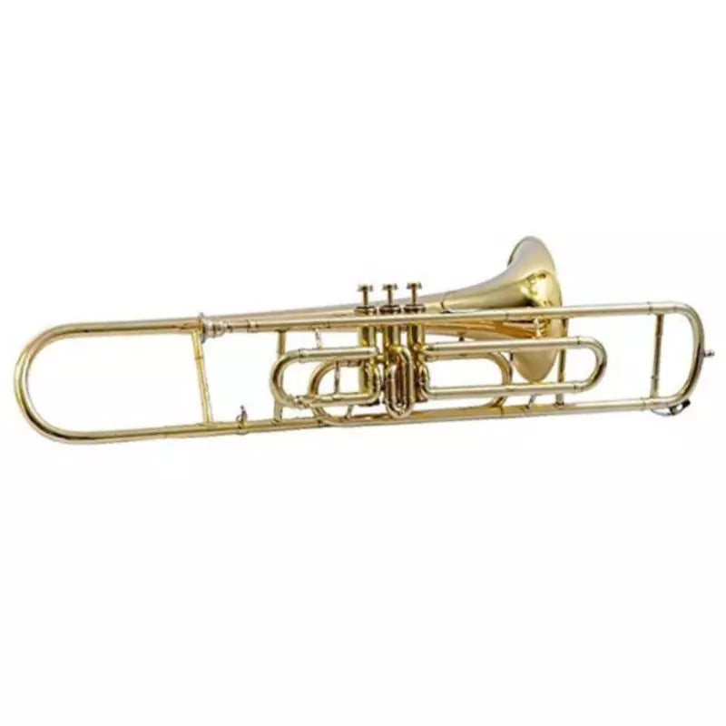 Valve Trombone New Bb Brass Finish Super Quality With Hard Case & Mouthpiece