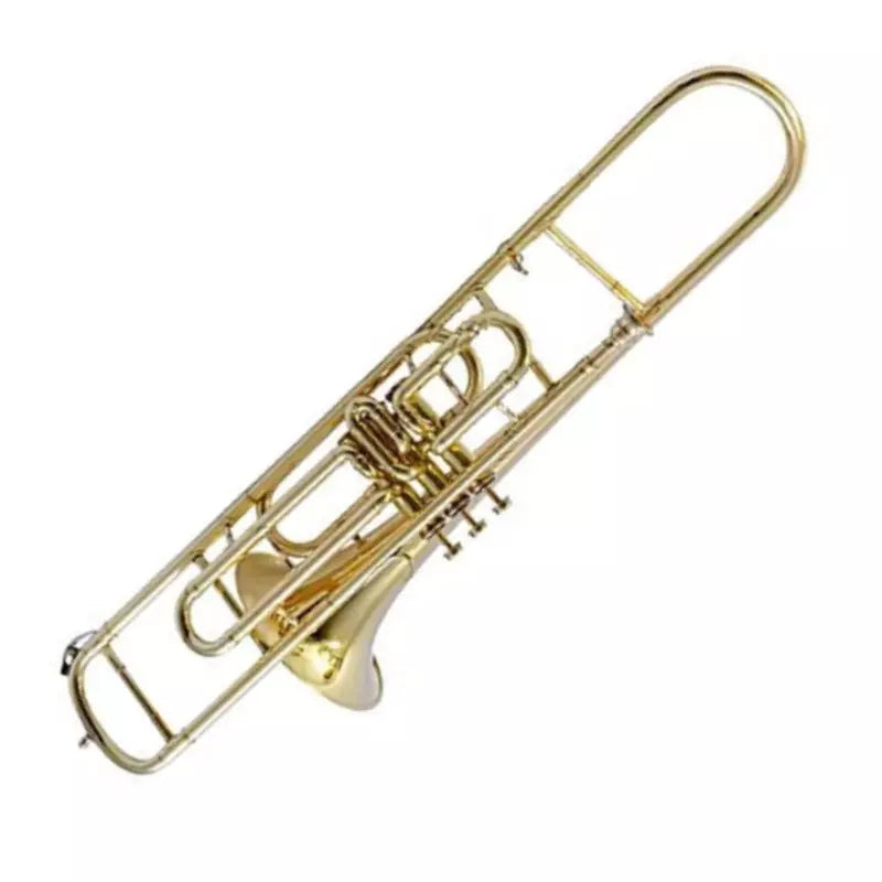 Valve Trombone New Bb Brass Finish Super Quality With Hard Case & Mouthpiece