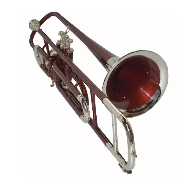 Valve Trombone Bb Red Lacquered+Nickel Plated With Case+Mouthpiece by Avoxy International