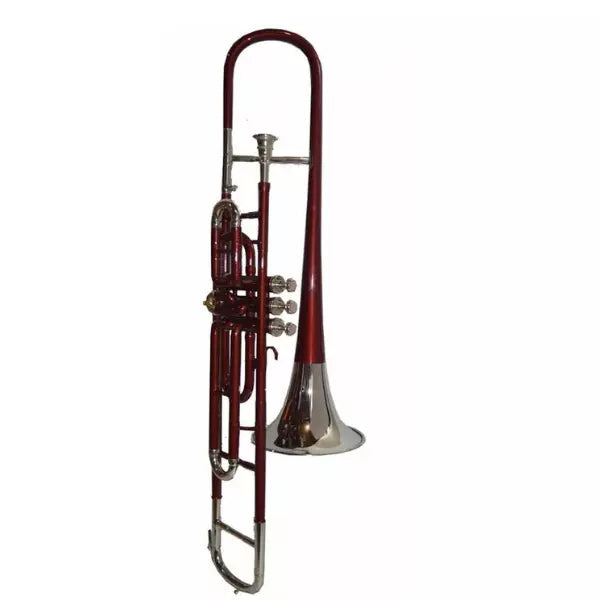 Valve Trombone Bb Red Lacquered+Nickel Plated With Case+Mouthpiece by Avoxy International