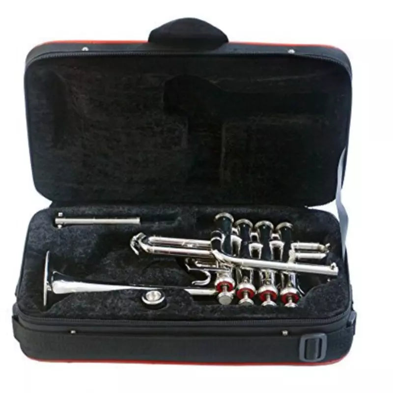 New Piccolo Trumpet Handmade Bb, Nickel Plated by Avoxy International with Case+Mouthpiece